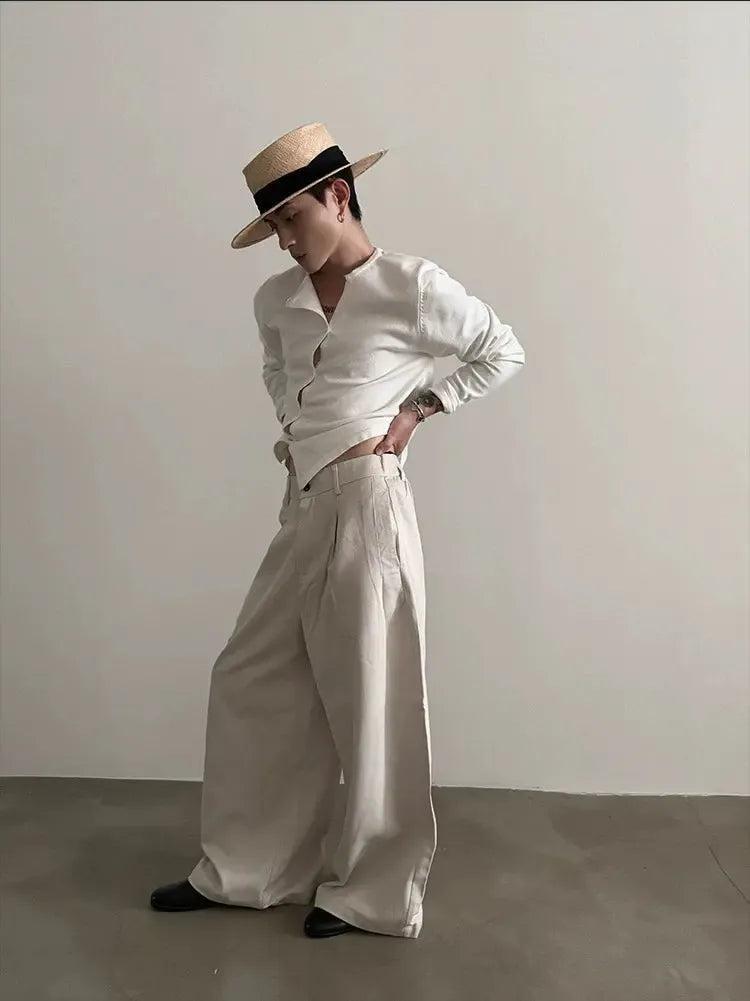 Gen Pleated Wide Leg Pants-korean-fashion-Pants-Gen's Closet-OH Garments