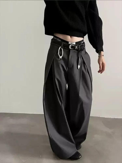 Gen Pleated Wide Leg Trousers-korean-fashion-Trousers-Gen's Closet-OH Garments