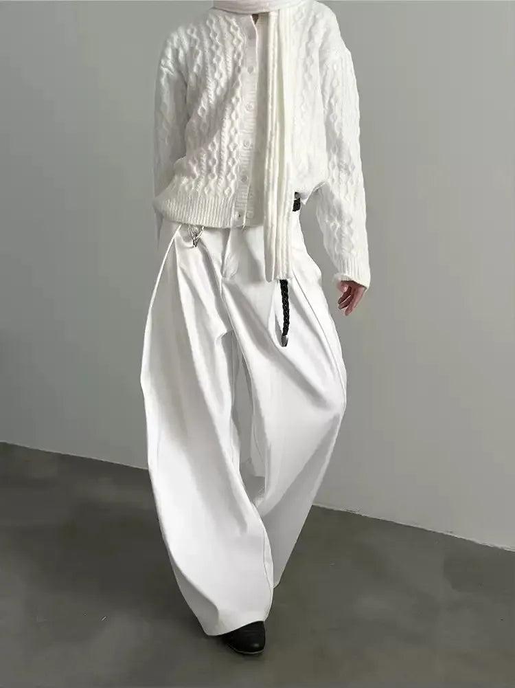 Gen Pleated Wide Leg Trousers-korean-fashion-Trousers-Gen's Closet-OH Garments