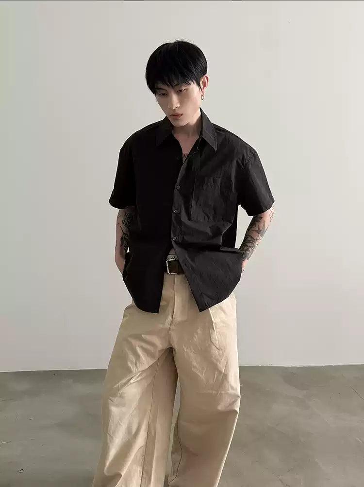 Gen Pocket Detail Boxy Fit Shirt-korean-fashion-Shirt-Gen's Closet-OH Garments