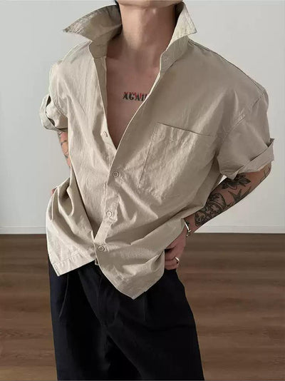 Gen Pocket Detail Boxy Fit Shirt-korean-fashion-Shirt-Gen's Closet-OH Garments