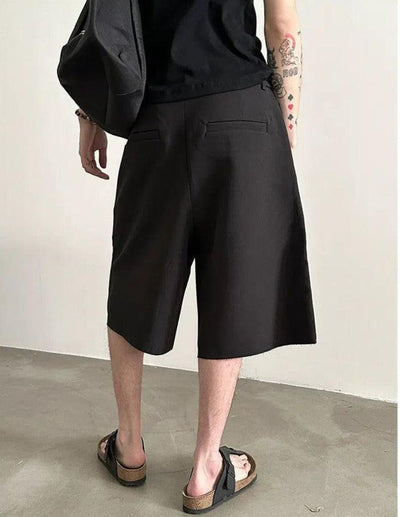 Gen Raw Edge Long Shorts-korean-fashion-Shorts-Gen's Closet-OH Garments