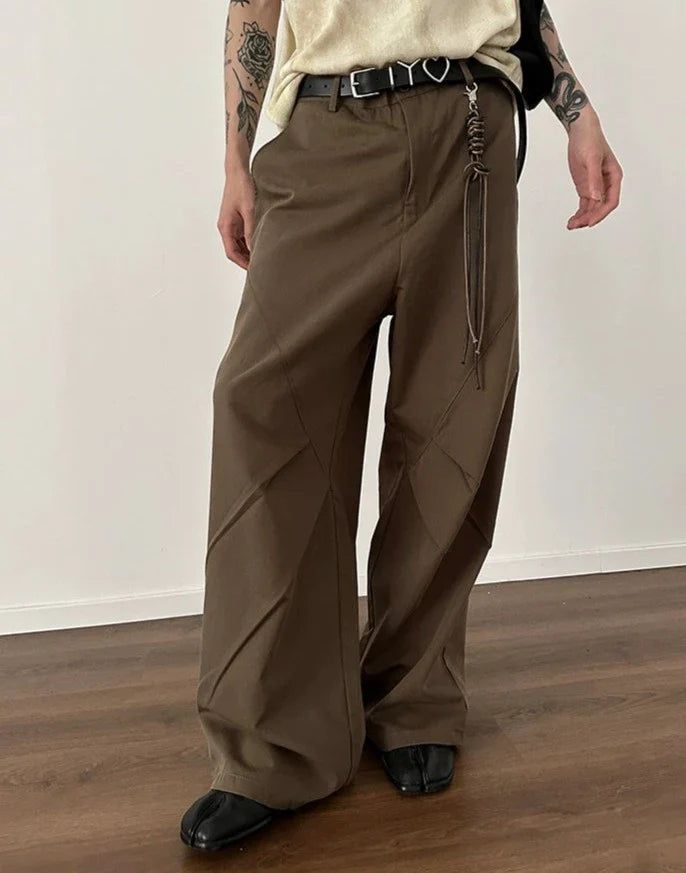 Gen Roomy Fit Gartered Pants-korean-fashion-Pants-Gen's Closet-OH Garments