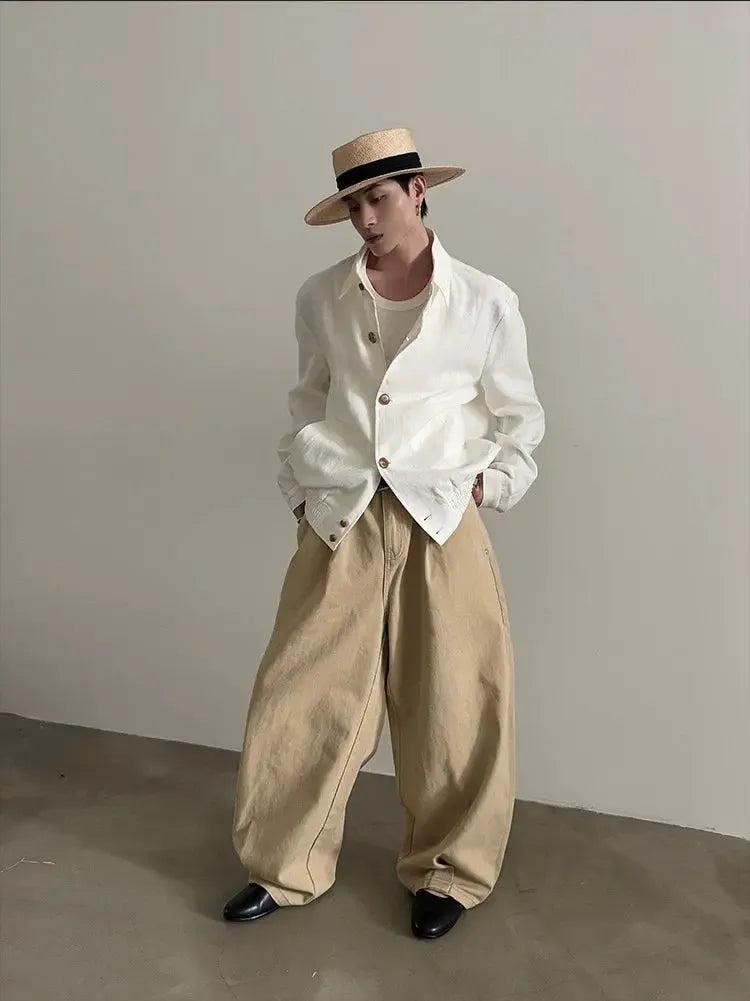 Gen Ruched Hem Buttoned Jacket-korean-fashion-Jacket-Gen's Closet-OH Garments