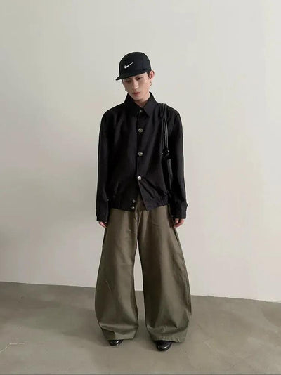 Gen Ruched Hem Buttoned Jacket-korean-fashion-Jacket-Gen's Closet-OH Garments
