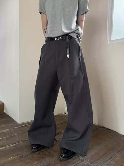 Gen Side Pleated Scimitar Pants-korean-fashion-Pants-Gen's Closet-OH Garments