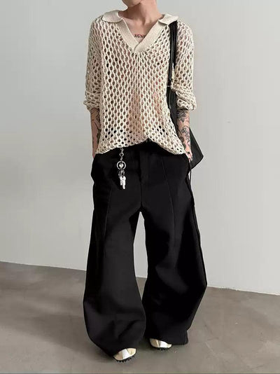 Gen Side Pleated Scimitar Pants-korean-fashion-Pants-Gen's Closet-OH Garments