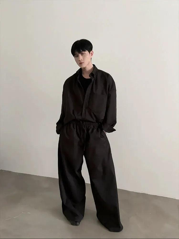 Gen Side Pockets Gartered Track Pants-korean-fashion-Pants-Gen's Closet-OH Garments