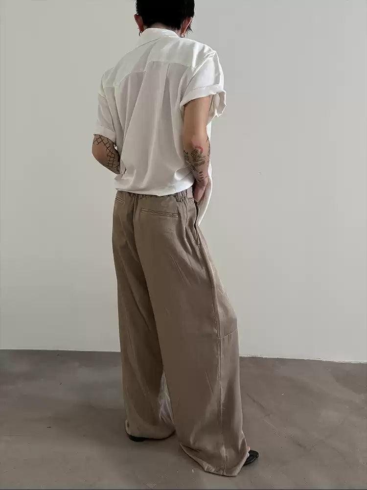 Gen Sleek Drape Loose Trousers-korean-fashion-Trousers-Gen's Closet-OH Garments