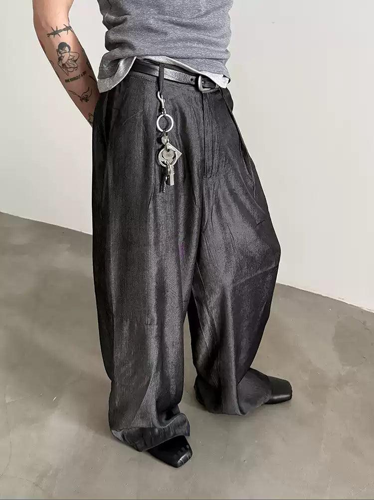 Gen Sleek Drape Loose Trousers-korean-fashion-Trousers-Gen's Closet-OH Garments
