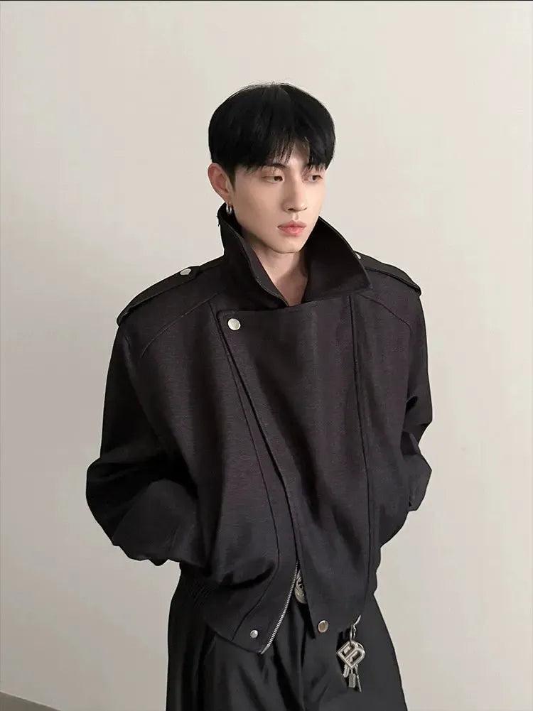 Gen Snap Button Lapel Jacket-korean-fashion-Jacket-Gen's Closet-OH Garments
