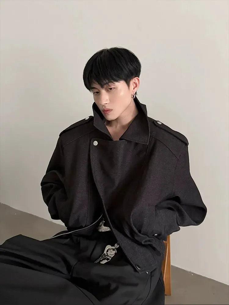 Gen Snap Button Lapel Jacket-korean-fashion-Jacket-Gen's Closet-OH Garments