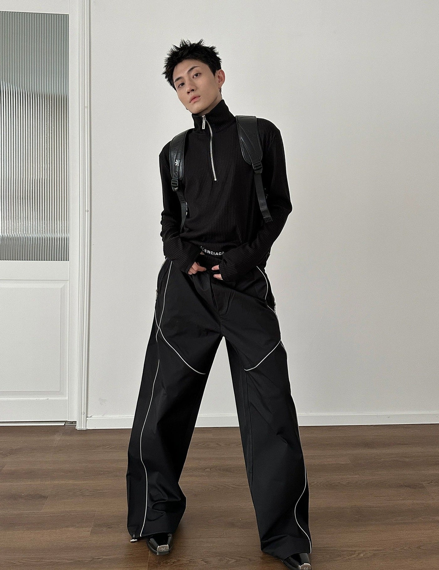 Gen Solid Lined Knit Half-Zip-korean-fashion-Half-Zip-Gen's Closet-OH Garments