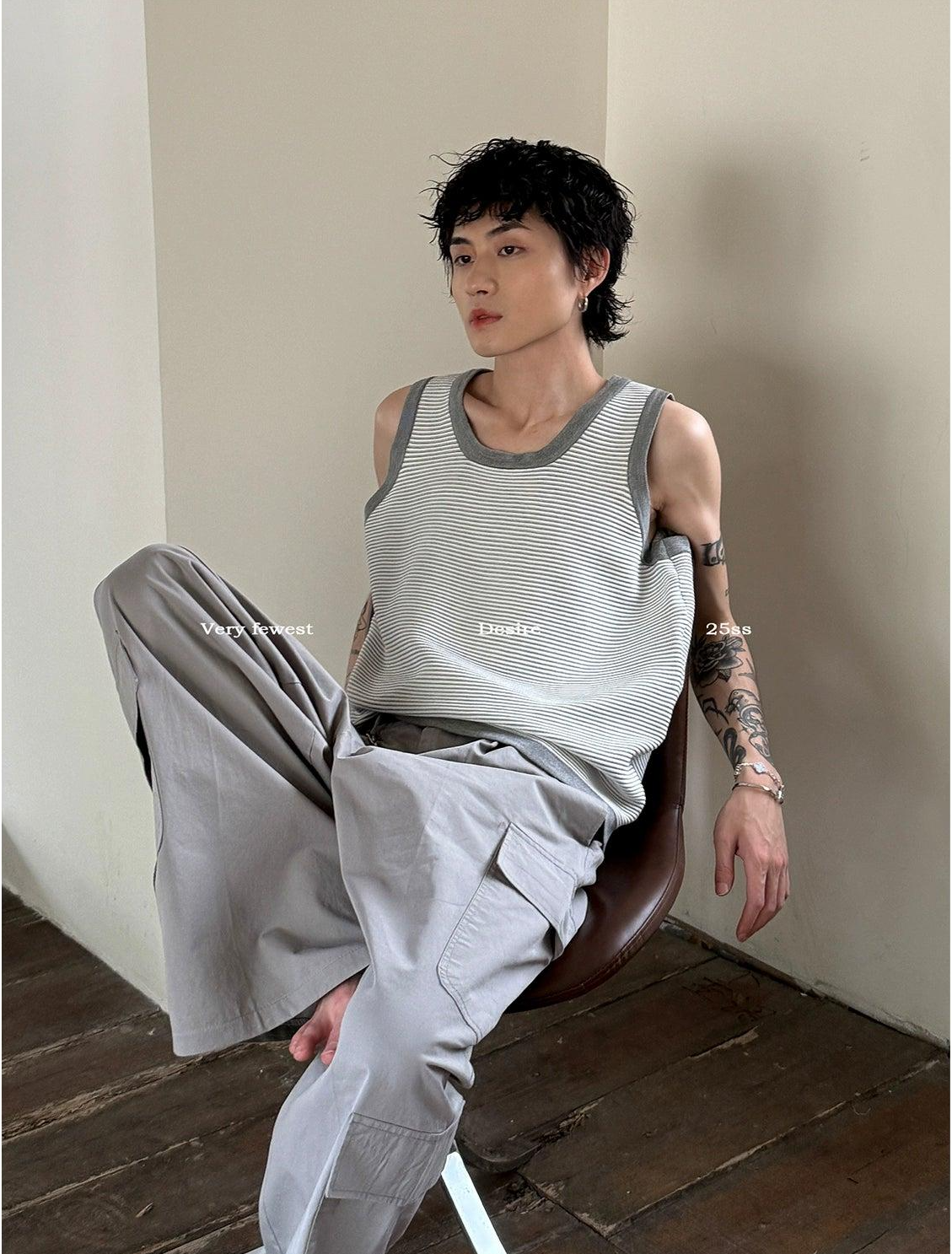 Gen Striped Comfty Tank Top-korean-fashion-Tank Top-Gen's Closet-OH Garments