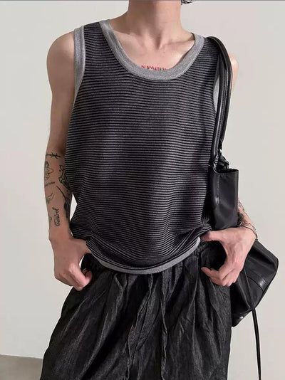 Gen Striped Comfty Tank Top-korean-fashion-Tank Top-Gen's Closet-OH Garments