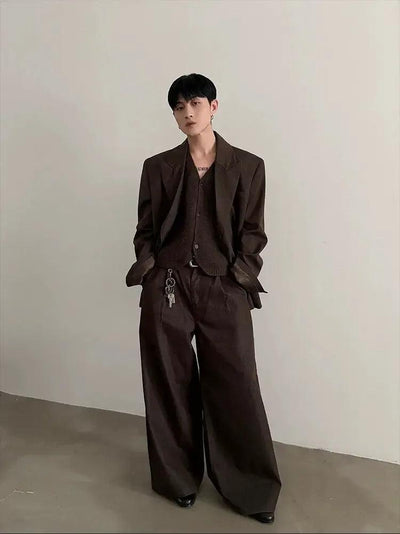 Gen Striped Peak Lapel Blazer-korean-fashion-Blazer-Gen's Closet-OH Garments