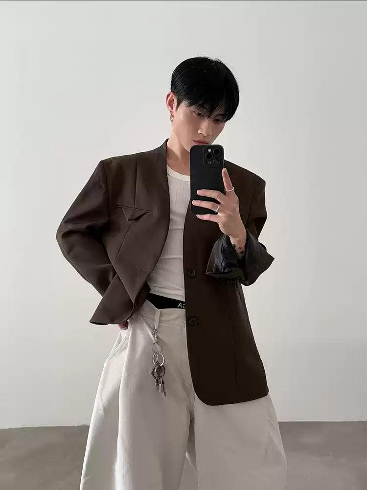 Gen Structured Collarless Blazer-korean-fashion-Blazer-Gen's Closet-OH Garments