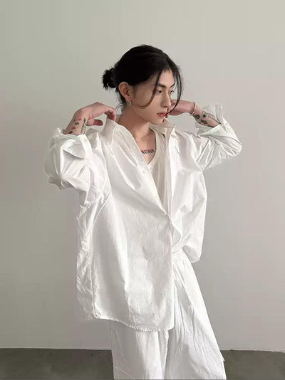Gen Structured Loose Fit Shirt-korean-fashion-Shirt-Gen's Closet-OH Garments