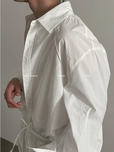 Gen Structured Loose Fit Shirt-korean-fashion-Shirt-Gen's Closet-OH Garments