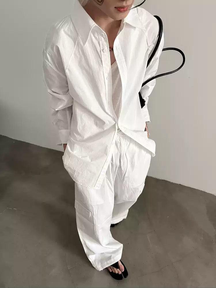Gen Structured Loose Fit Shirt-korean-fashion-Shirt-Gen's Closet-OH Garments