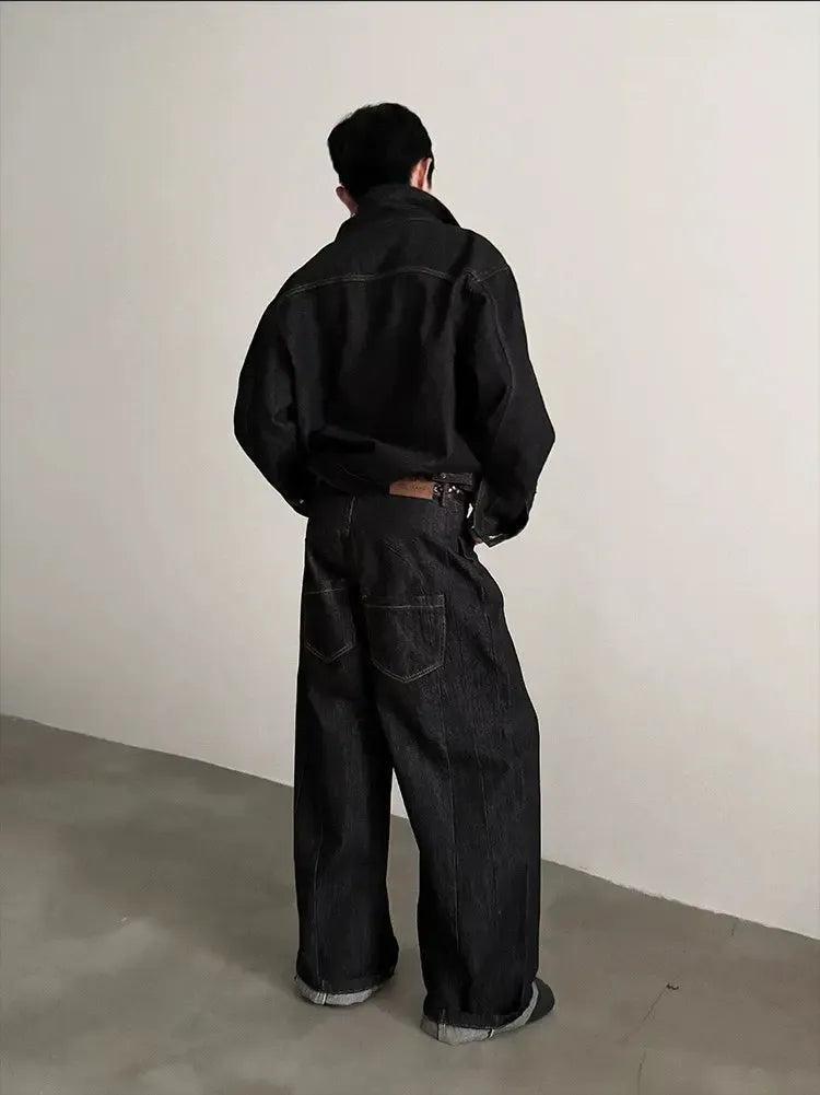 Gen Vintage Breast Pocket Denim Jacket-korean-fashion-Jacket-Gen's Closet-OH Garments