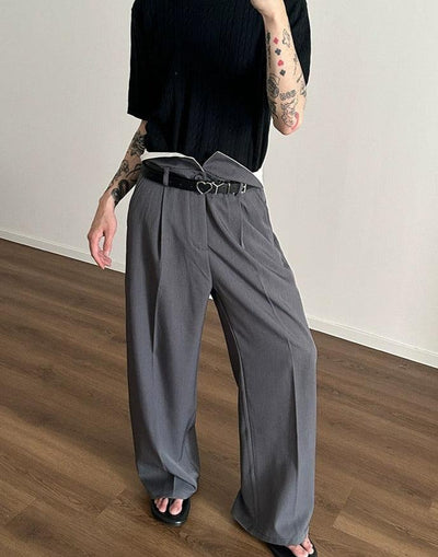 Gen Waist Flap Buttoned Pants-korean-fashion-Pants-Gen's Closet-OH Garments