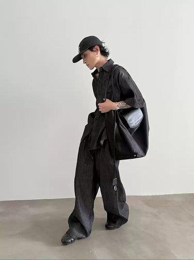 Gen Washed Loose Denim Shirt-korean-fashion-Shirt-Gen's Closet-OH Garments