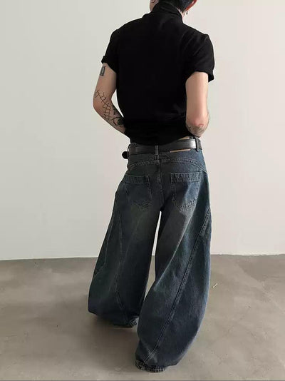 Gen Whiskered Wide Scimitar Jeans-korean-fashion-Jeans-Gen's Closet-OH Garments