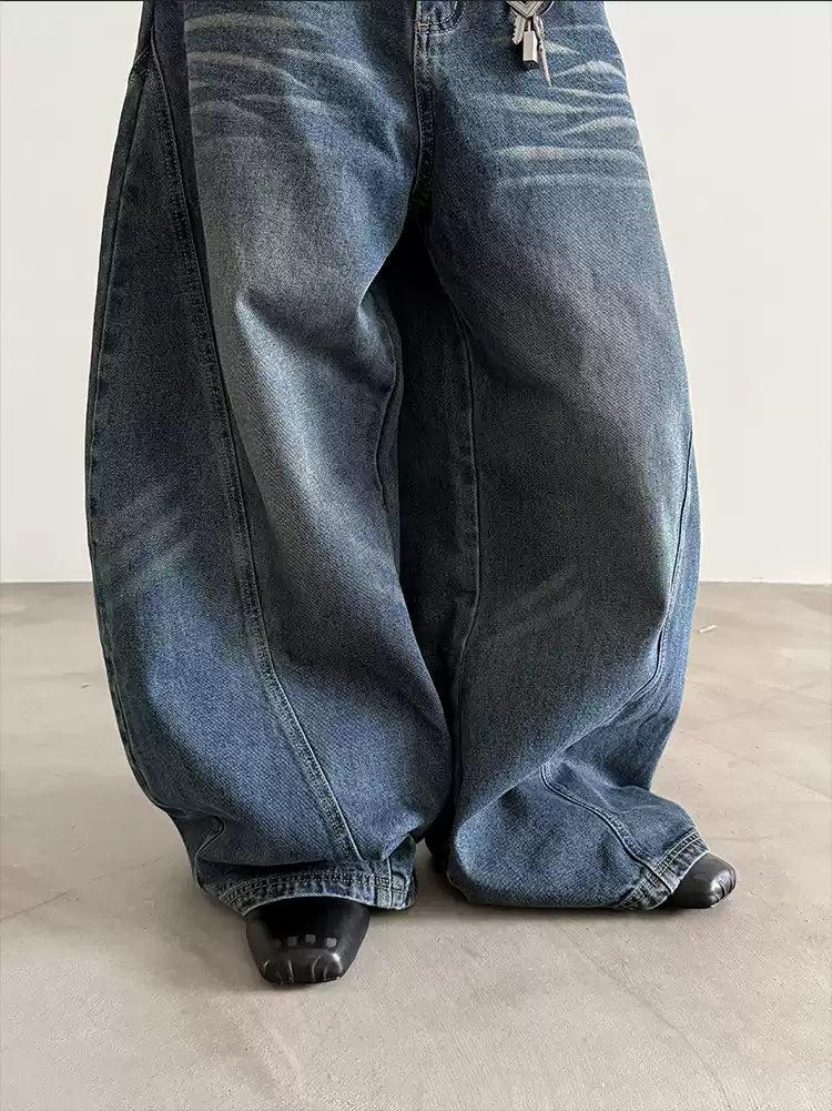 Gen Whiskered Wide Scimitar Jeans-korean-fashion-Jeans-Gen's Closet-OH Garments