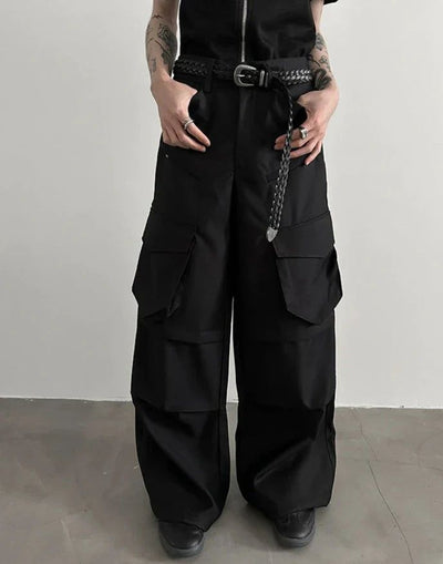 Gen Wide Cut Cargo Pants-korean-fashion-Pants-Gen's Closet-OH Garments