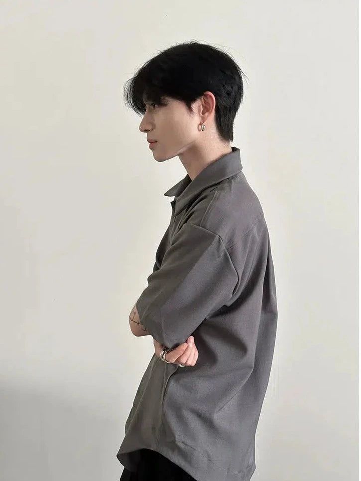 Gen Wide Front Pocket Shirt-korean-fashion-Shirt-Gen's Closet-OH Garments