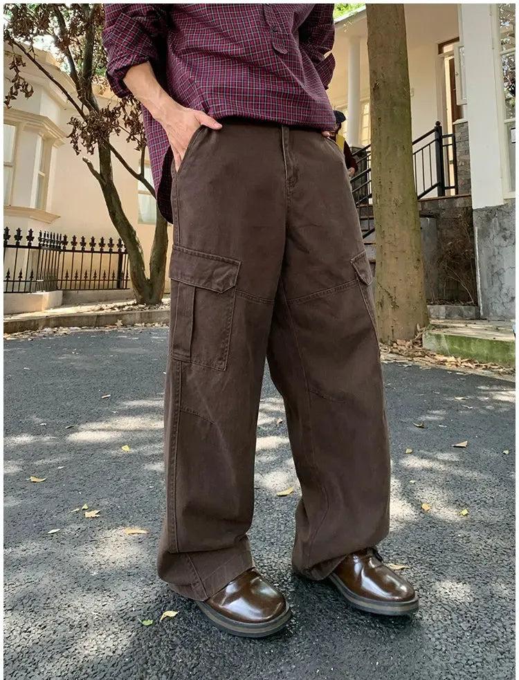 Holo Basic Straight Leg Cargo Jeans-korean-fashion-Jeans-Holo's Closet-OH Garments