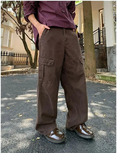 Holo Basic Straight Leg Cargo Jeans-korean-fashion-Jeans-Holo's Closet-OH Garments