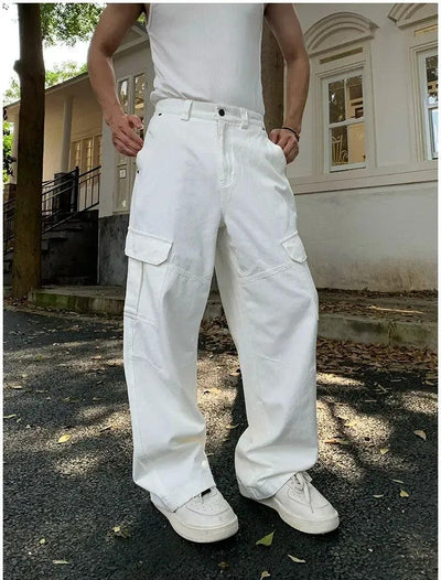 Holo Basic Straight Leg Cargo Jeans-korean-fashion-Jeans-Holo's Closet-OH Garments