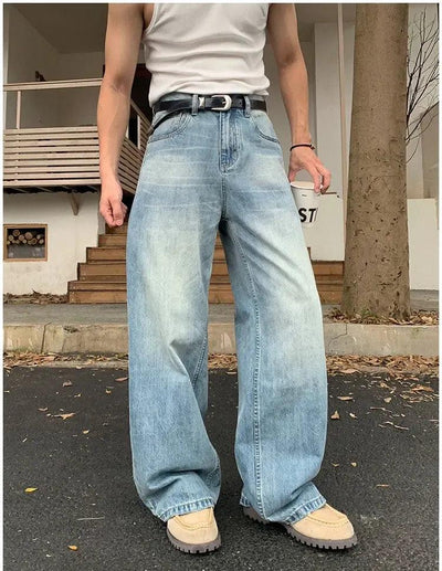 Holo Buttoned and Faded Jeans-korean-fashion-Jeans-Holo's Closet-OH Garments