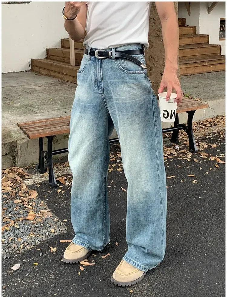 Holo Buttoned and Faded Jeans-korean-fashion-Jeans-Holo's Closet-OH Garments