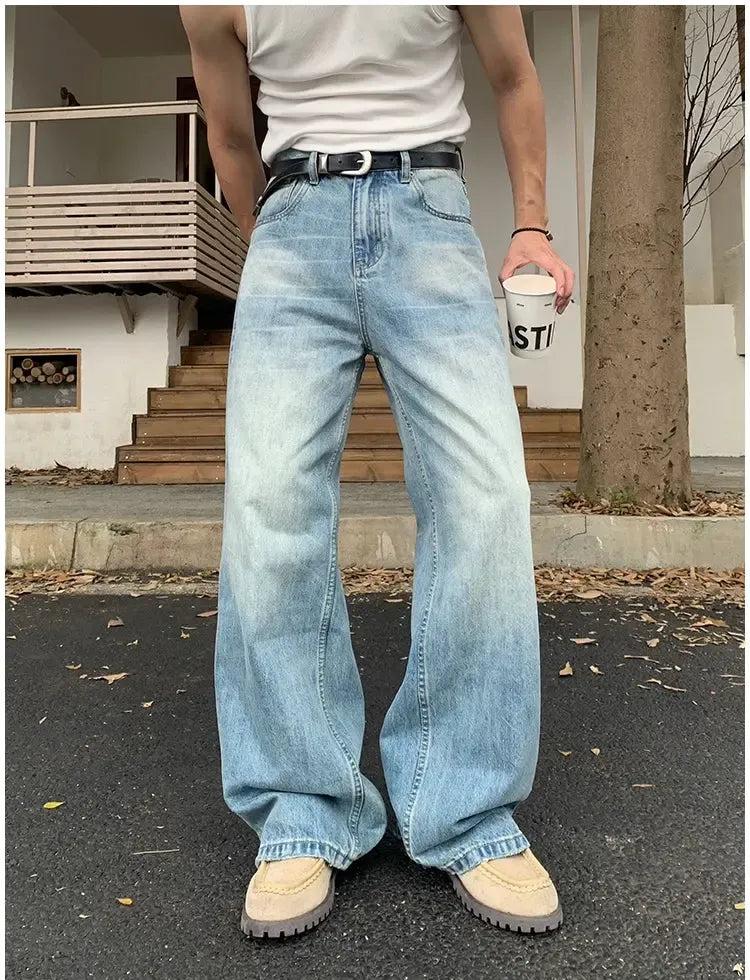 Holo Buttoned and Faded Jeans-korean-fashion-Jeans-Holo's Closet-OH Garments