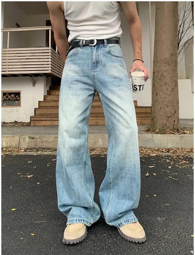 Holo Buttoned and Faded Jeans-korean-fashion-Jeans-Holo's Closet-OH Garments