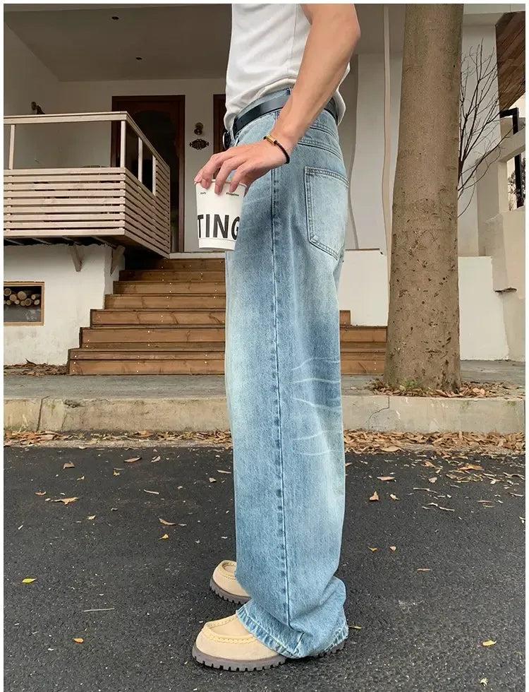 Holo Buttoned and Faded Jeans-korean-fashion-Jeans-Holo's Closet-OH Garments