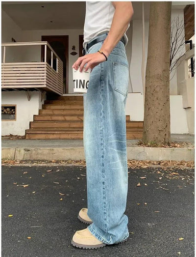 Holo Buttoned and Faded Jeans-korean-fashion-Jeans-Holo's Closet-OH Garments