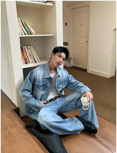 Holo Buttoned Versatile Denim Jacket-korean-fashion-Jacket-Holo's Closet-OH Garments