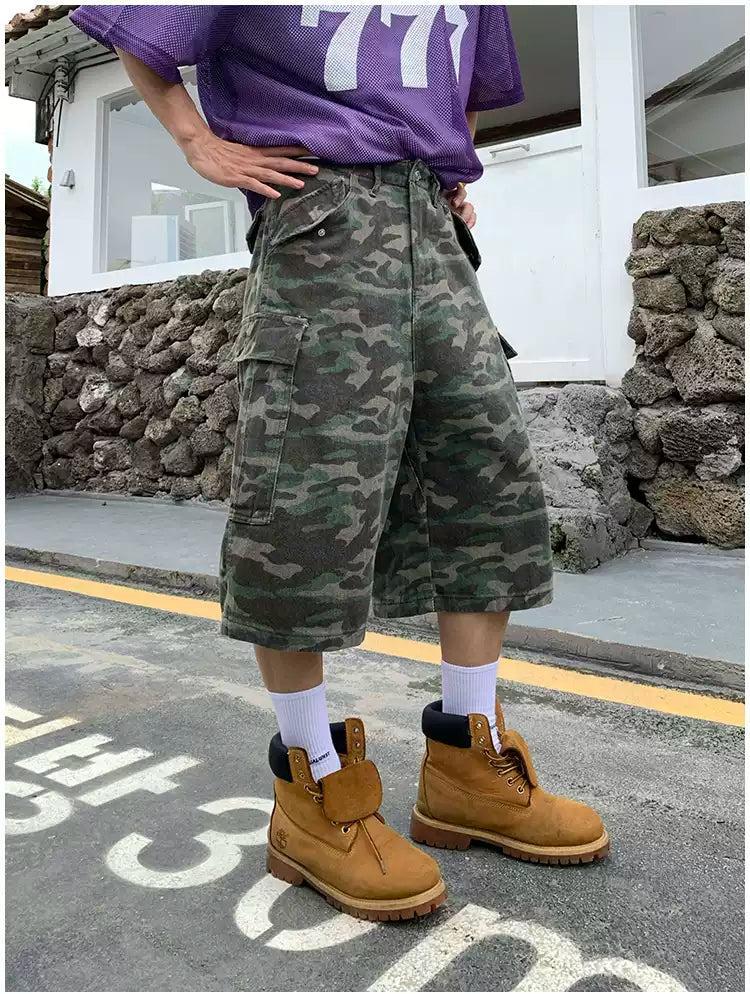 Holo Camouflage Cargo Shorts-korean-fashion-Shorts-Holo's Closet-OH Garments