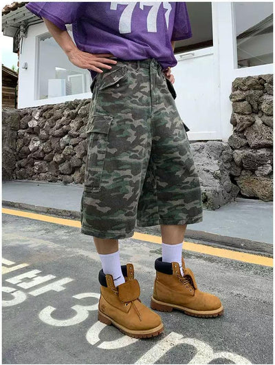 Holo Camouflage Cargo Shorts-korean-fashion-Shorts-Holo's Closet-OH Garments