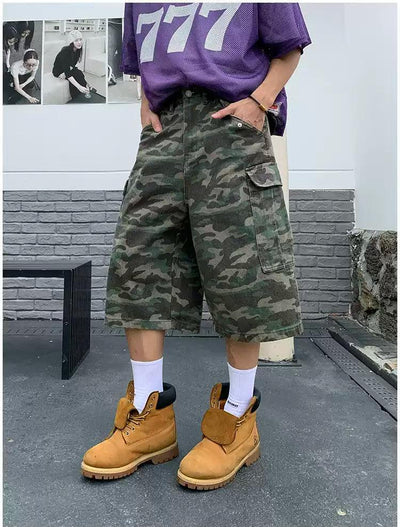 Holo Camouflage Cargo Shorts-korean-fashion-Shorts-Holo's Closet-OH Garments