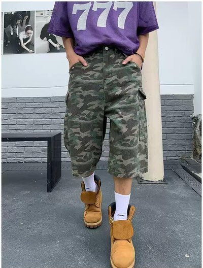 Holo Camouflage Cargo Shorts-korean-fashion-Shorts-Holo's Closet-OH Garments