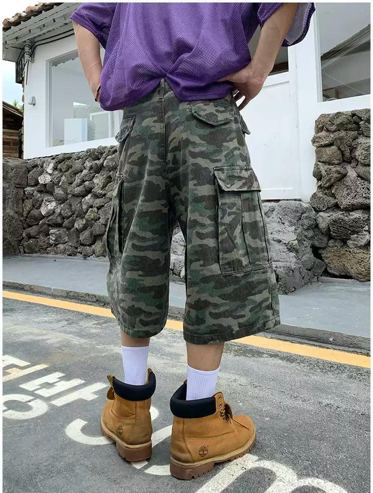 Holo Camouflage Cargo Shorts-korean-fashion-Shorts-Holo's Closet-OH Garments