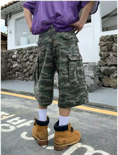 Holo Camouflage Cargo Shorts-korean-fashion-Shorts-Holo's Closet-OH Garments
