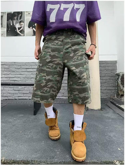 Holo Camouflage Cargo Shorts-korean-fashion-Shorts-Holo's Closet-OH Garments