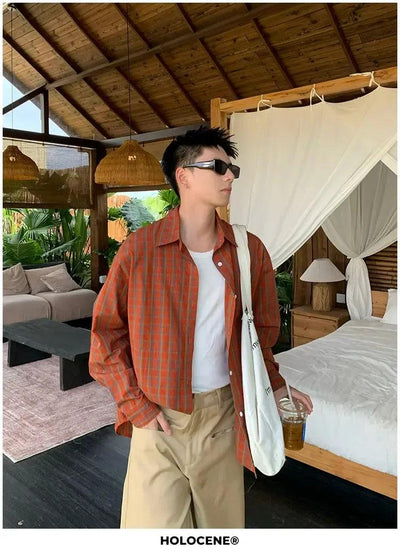 Holo Classic Checkered Shirt-korean-fashion-Shirt-Holo's Closet-OH Garments
