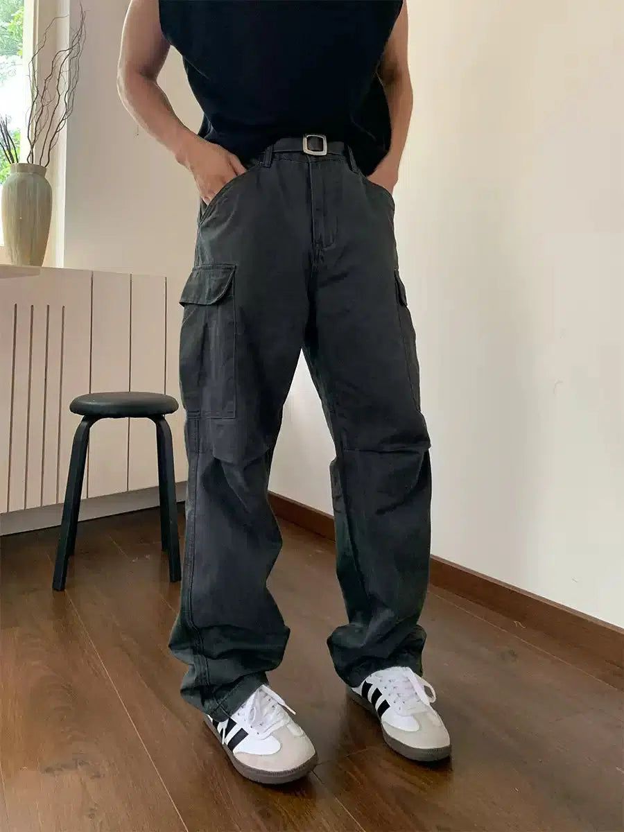 Holo Classic Straight Cargo Pants-korean-fashion-Pants-Holo's Closet-OH Garments